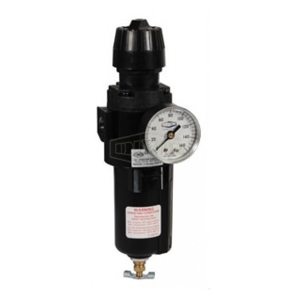Wilkerson by Self-Relieving Standard Compact Filter/Regulator with GC230 Gauge and Sight Glass, Zinc